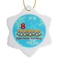 thumbnail image 1 of 3drose, 12 Days of Christmas Eight Maids A-milking..., 3 inch Snowflake Porcelain Ornament, 1 of 7
