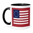 thumbnail image 1 of 3dRose, 13 Colonies Betsy Ross Flag, 15oz Two-Tone Black Mug, 1 of 7