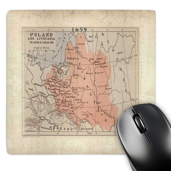3dRose, 1569 Map Of Poland n Lithuania, MousePad
