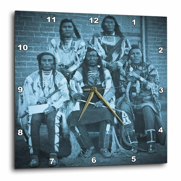 3dRose, 1879 Crow Indian Chiefs Fargo Dakota Territory , 10x10 Wall Clock