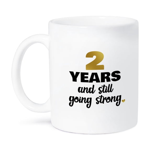 3dRose, 2 Year Anniversary Still Going Strong Gift For 2nd Wedding Anniversary, 15oz Mug