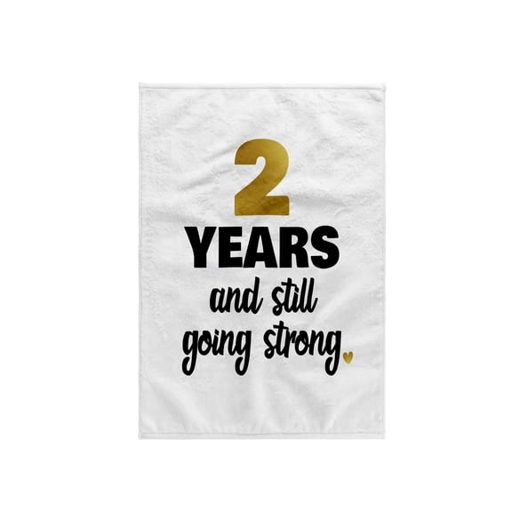 3dRose, 2 Year Anniversary Still Going Strong Gift For 2nd Wedding Anniversary, 15x22 Hand Towel