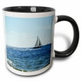 thumbnail image 1 of 3drose, 3 Sails on Sparkly Seas, 11oz Two-tone Black Mug, 1 of 6