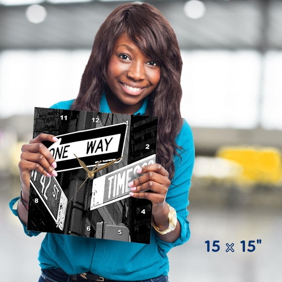 3dRose, 42 Street NY City, 15x15 Wall Clock