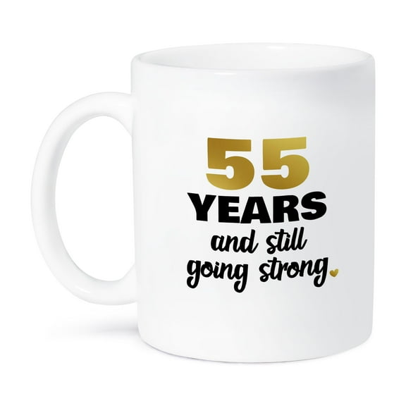 3dRose, 55 Year Anniversary Still Going Strong Gift For 55th Wedding Anniversary, 11oz Mug