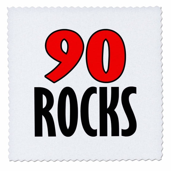 3dRose, 90 Rocks. Red., 12x12 inch quilt square