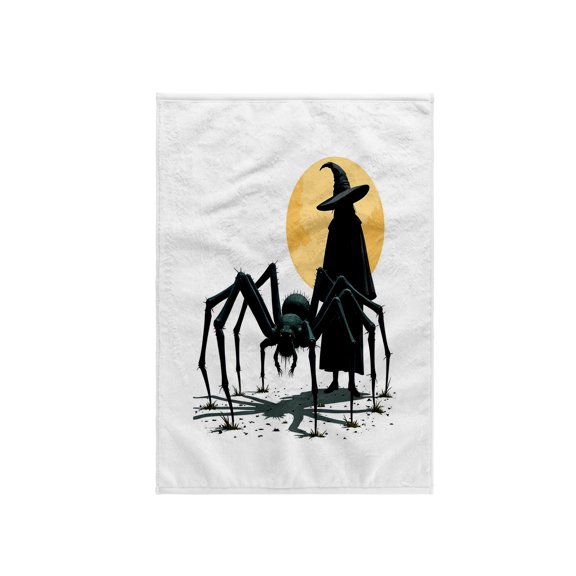 3dRose, A Familiar Toad Witch Foraging At Night In A Forest Cut Out, 15x22 Hand Towel
