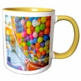thumbnail image 1 of 3drose, a Gumball Machine in a Sweet Shop., 15oz Two-tone Yellow Mug, 1 of 6