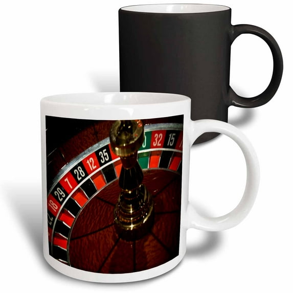 3drose, a Picture of a Roulette Wheel, 11oz Magic Transforming Mug