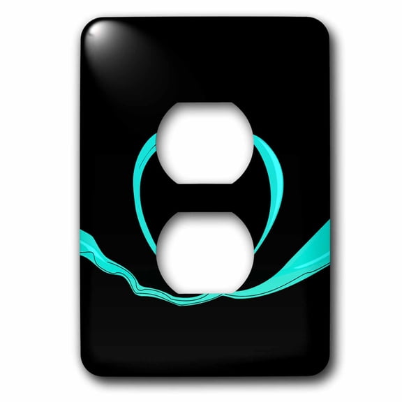 3dRose, A Pretty Turquoise Swath Of Fabric Shaped Into A Heart, 2 plug outlet cover