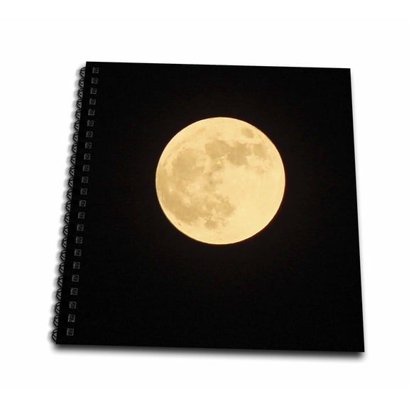 3dRose, A Really Full Moon, Mini Notepad 4 x 4 inch