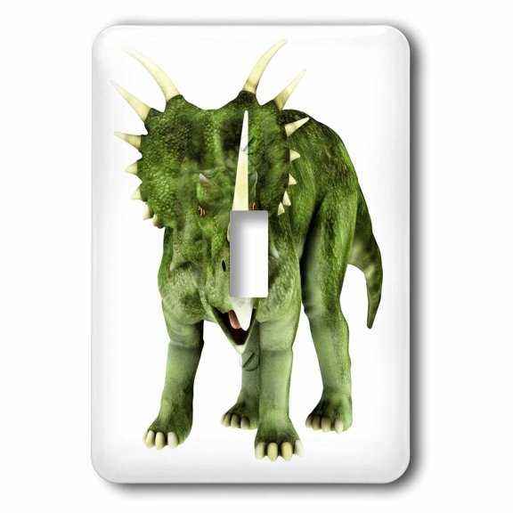 3dRose, A Styracosaurus dinosaur defending himself, single toggle switch