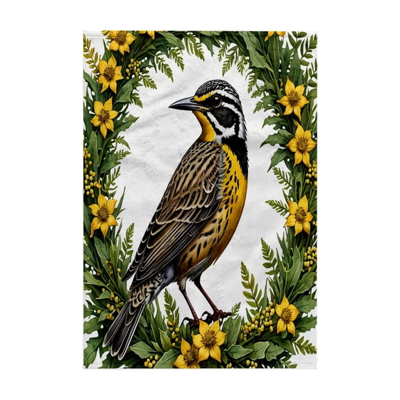 3dRose, A Western Meadowlark Surrounded By Oregon-grape, 15x22 Hand Towel