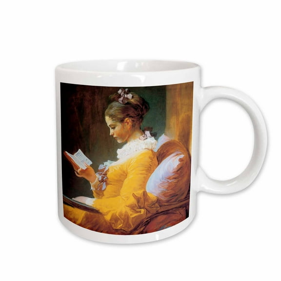 3drose, a Young Girl Reading by Jean-honore Fragonard, 11oz Mug