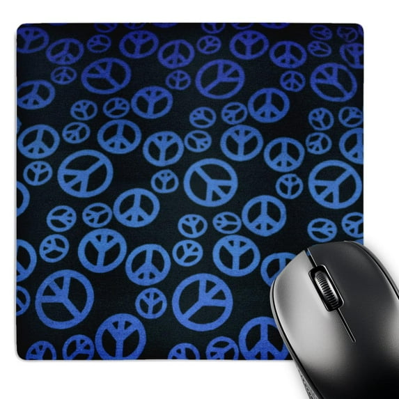 3dRose, A bunch of different blue peace signs, MousePad
