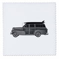 thumbnail image 1 of 3dRose, A classic wood panel car in black and white, 6x6 inch quilt square, 1 of 1