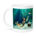 thumbnail image 1 of 3dRose, A mermaid in the sea playing with the water dragon and toon fishes, 11oz Mug, 1 of 7