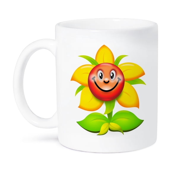3dRose, A very happy Sunflower smiling at the world and you, 15oz Mug