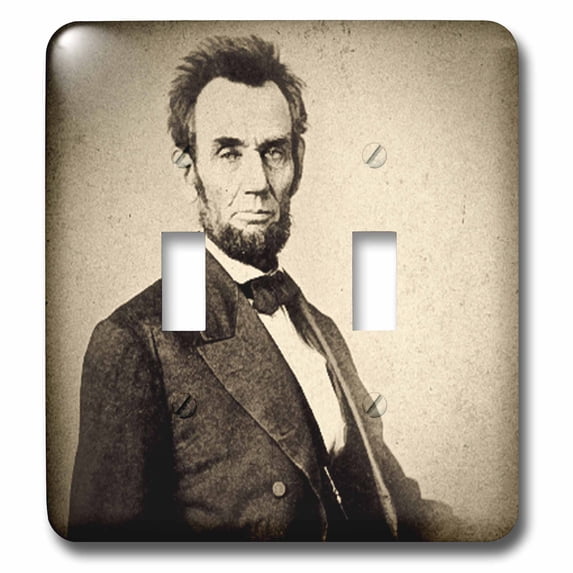 3dRose, Abraham Lincoln Stereoview Card Sepia, double toggle switch