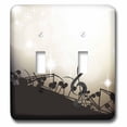 thumbnail image 1 of 3dRose, Abstract Art Music Notes and Clefs Perfect Background, double toggle switch, 1 of 1