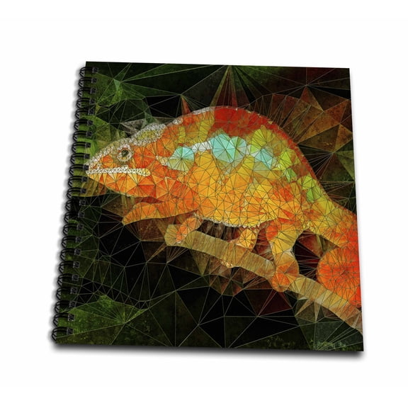 3dRose, Abstract Chameleon, Memory Book 12 x 12 inch