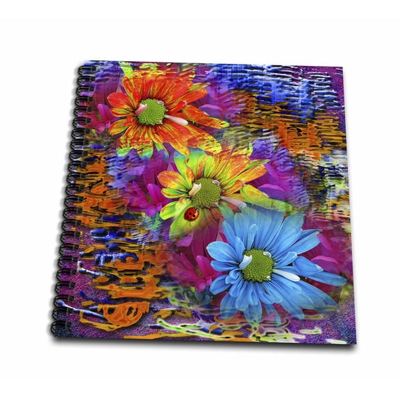 3dRose, Abstract fantasy garden with layers and layers of detail and color, Memory Book 12 x 12 inch