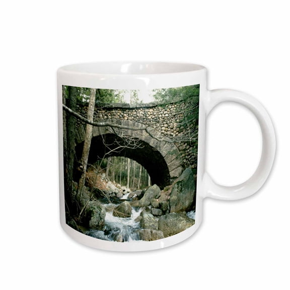 3drose, Acadia National Park - Cobblestone Bridge, 11oz Mug