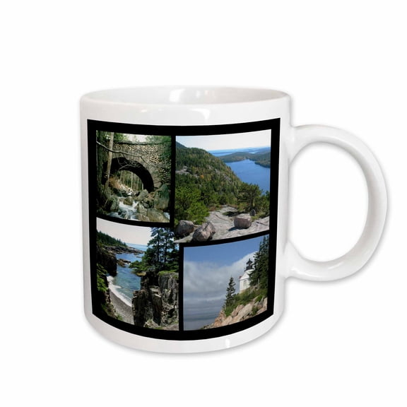 3drose, Acadia National Park - Collage Views, 11oz Mug