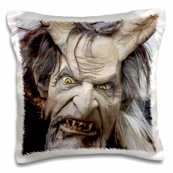 3dRose, Actors dressed as demons at Krampuslauf, Munich, Germany, 16x16 inch Pillow Case