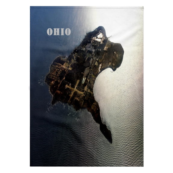 3dRose, Aerial View Kelleys Island Off Lake Erie Ohio, 22x30 Bath Hand Pool Towel