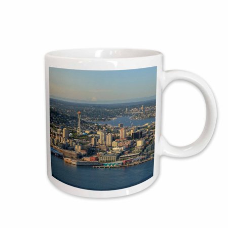 3drose, Aerial View of Downtown Seattle, Washington State, Usa, 11oz Mug