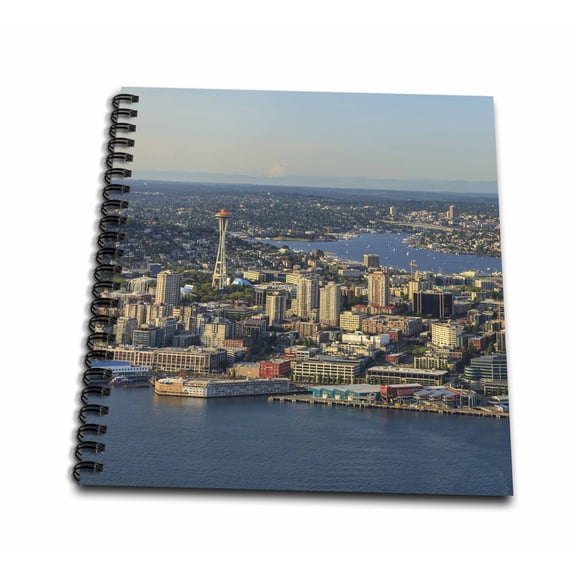 3dRose, Aerial View of Downtown Seattle, Washington State, USA, Mini Notepad 4 x 4 inch