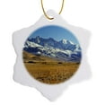thumbnail image 1 of 3drose, Afghanistan, Bamian Valley, Mountains, Kuchi Camp-as01 Rer0003 - Ric Ergenbright, 3 inch Snowflake Porcelain Ornament, 1 of 7