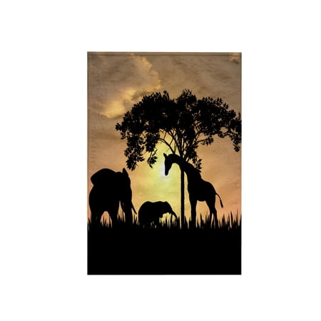 3dRose, African Safari Silhouette, 15x22 Hand Towel