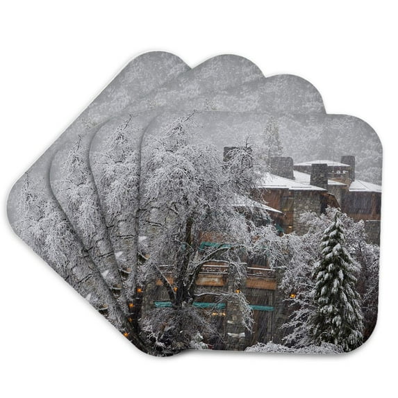 3dRose, Ahwahnee Lodge, Yosemite NP, California, USA - US05 CHA0117 - Chuck Haney, set of 4 Coasters - Soft