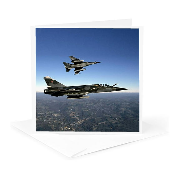 3dRose, Air Force, 1 Greeting Card with envelope
