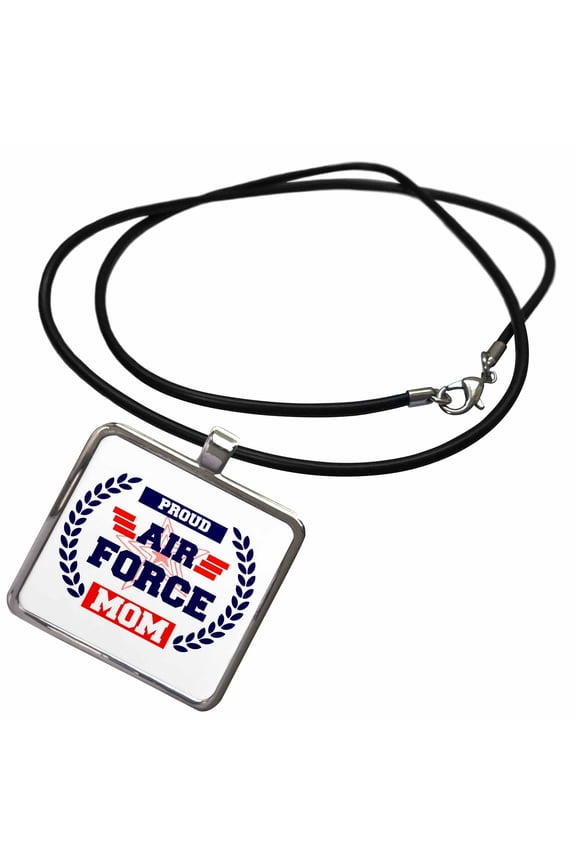 , Air Force Mom. , Necklace With Rectangle Pendant
