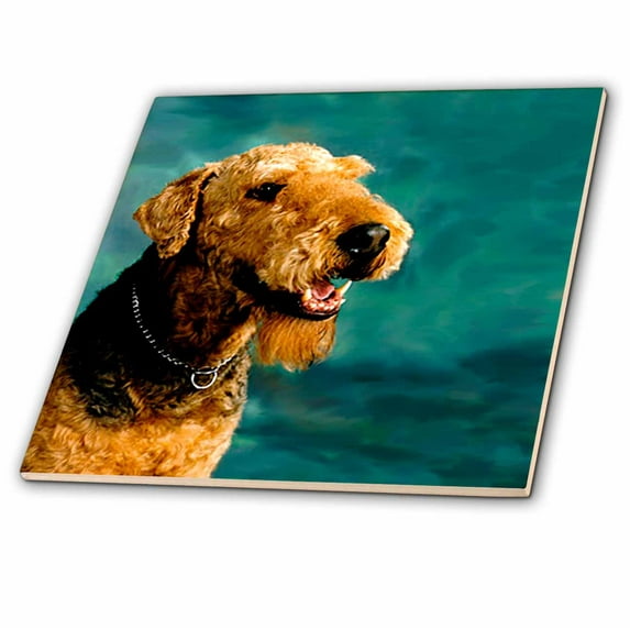 3dRose, Airedale Terrier, 6 Inch Ceramic Tile