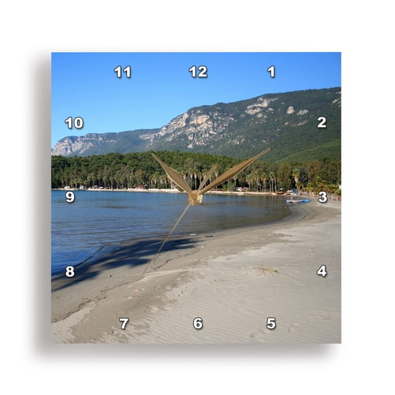 3dRose, Akyaka Deserted Beach An Unspoiled Beauty Turkiye, 15x15 Wall Clock