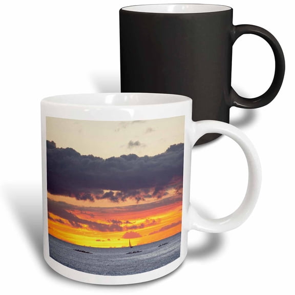 3drose, Ala Moana Beach Park, Waikiki, Honolulu, Hawaii - Us12 Dpb2390 - Douglas Peebles, 11oz Magic Transforming Mug