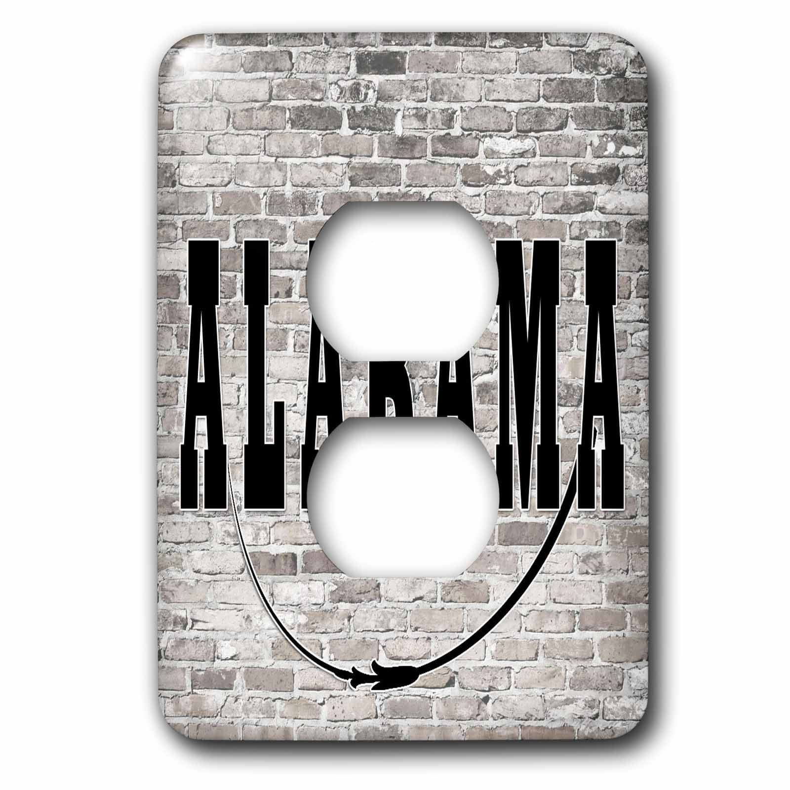 3dRose, Alabama. State Capital is Montgomery. , 2 plug outlet cover