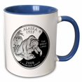 thumbnail image 1 of 3drose, Alaska Collectible Quarter, 11oz Two-tone Blue Mug, 1 of 6