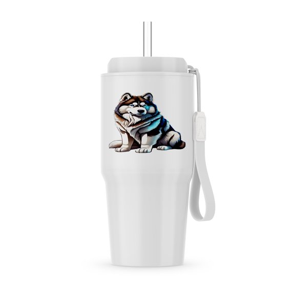 Alaskan Malamute Cute Artistic Cartoon Illustration, 20oz Tumbler