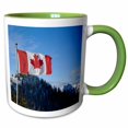 thumbnail image 1 of 3drose, Alberta, Banff, Canadian Flag, Sulphur Mountain-cn01 Cmi0224 - Cindy Miller Hopkins, 15oz Two-tone Green Mug, 1 of 6