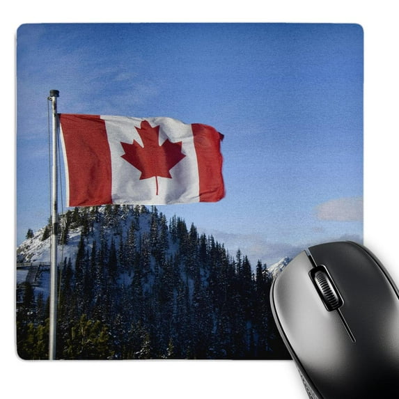 3dRose, Alberta, Banff, Canadian flag, Sulphur Mountain-CN01 CMI0224 - Cindy Miller Hopkins, MousePad