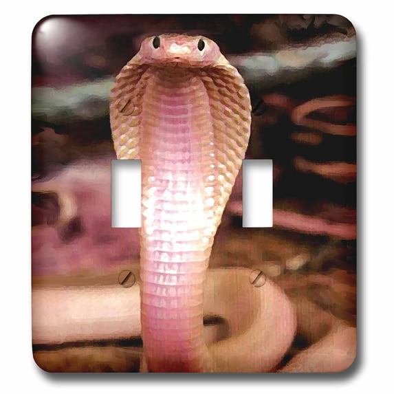 3dRose, Albino Siamese Cobra, double toggle switch