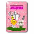 thumbnail image 1 of 3dRose, Alexandra - Decorative Name Specific Childrens Art, single toggle switch, 1 of 1