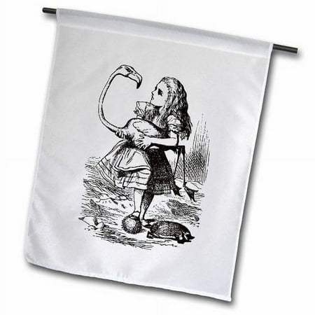 3dRose Alice in Wonderland Alice Polyester 1'6'' x 1' Garden Flag