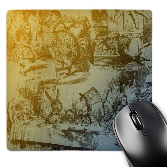 3dRose, Alice in Wonderland Collage Art, MousePad