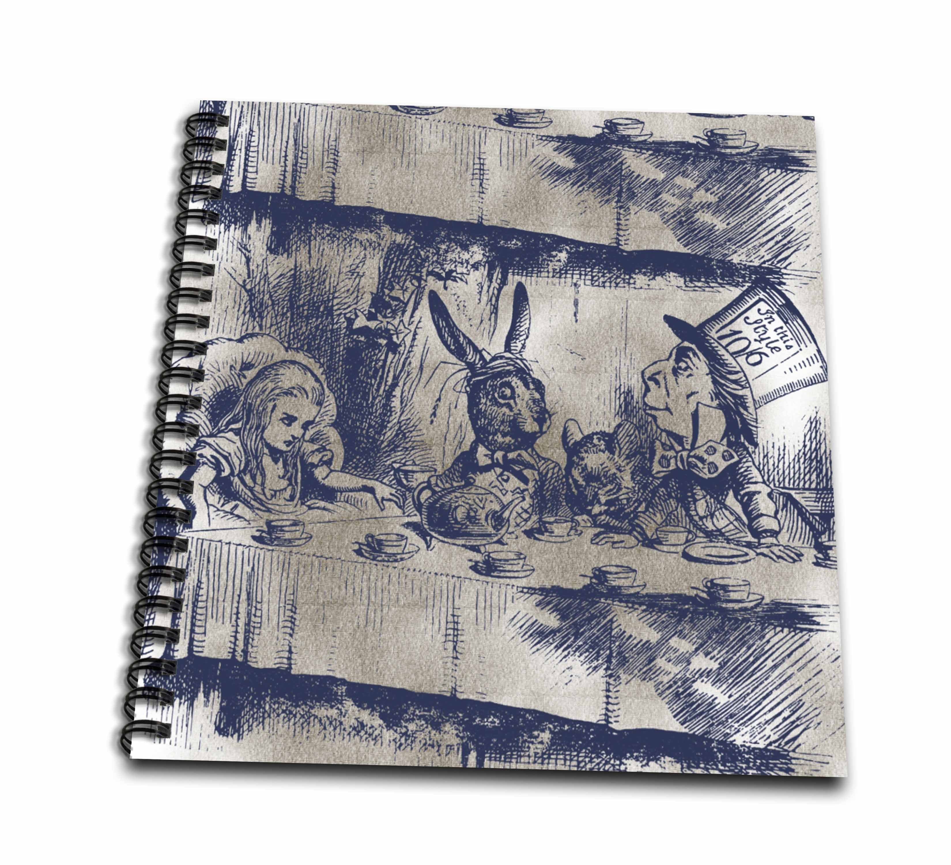 3dRose, Mad Hatter Vintage Alice in Wonderland Tea Party, Memory Book 12 x 12 inch